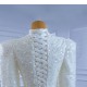 Long Sleeve Mermaid Wedding Dress High Neck Vestido De Noival Sequin Bridal Gown Floor Length 2024