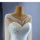 Long Sleeve Mermaid Wedding Dress White 2024 Crystal Bridal Gown Vestido de Novia