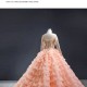 Long Sleeve Peach Pink Quinceanera Dress 2024 Tiered Vestidos De 15 Anos Lace Appliques Evenning Party Gown