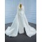 Long Sleeve Pearl Wedding Dress Two In One Bridal Gown Elegant Vestido De Noiva