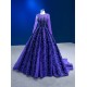 Long Sleeve Purple Prom Dresses A Line Homecoming Dress Special Occasion Formal Party Gowns 2024