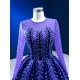 Long Sleeve Purple Prom Dresses A Line Homecoming Dress Special Occasion Formal Party Gowns 2024