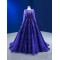 Long Sleeve Purple Prom Dresses A Line Homecoming Dress Special Occasion Formal Party Gowns 2024