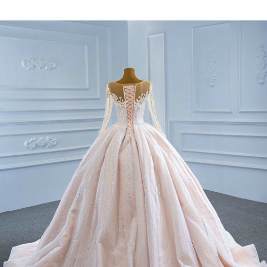 Long Sleeve Quinceanera Dress 2024 Pink Cocktail Dresses Beading Vestidos De Noche