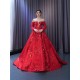 Long Sleeve Red Quinceanera Dress 2024 Cocktail Dresses Vestidos De Baile Sequin Ball Gown