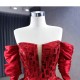 Long Sleeve Red Quinceanera Dress 2024 Cocktail Dresses Vestidos De Baile Sequin Ball Gown