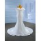 Long Sleeve Wedding Dress For Woman Pearl Bride Gown Strapless Sexy Backless Floor Length 2024