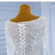 Long Sleeve Wedding Dress Square Collar 2024 African Arabic Bride Gown Sequin Bridal Dress