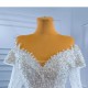 Long Sleeve Wedding Dress Strapless Backless Beading Bridal Gowns V Neck Black Girl Women Dress