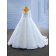 Long Sleeve Wedding Dress V Neck Bridal Gown Beading Bride Dresses Vestido De Novia