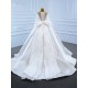 Long Sleeve Wedding Dresses Scoop Neck Bridal Dress Floor Length Bridal Gown Vestido De Novia 2024