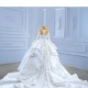 Long Sleeve Wedding Dresses Scoop Neck Bridal Gowns Sequin Vestidos De Novia 2024