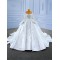 Long Sleeve Wedding Dresses Scoop Neck Bridal Gowns Sequin Vestidos De Novia 2024