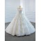 Long Sleeve Wedding Bridal Gowns 3D Floral Ball Gown Bride Dresses Custom Made Plus Size