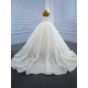 Long White Wedding Dress V Neck Simple Lace Backless Floor Length Sleeveless Bridal Gowns