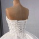 Luxuly Ball Gown Wedding Dresses Sleeveless SequinLace Bead Train Strapless Bridal Gown vestidos de novias 2024