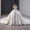 Luxuly Ball Gown Wedding Dresses Sleeveless SequinLace Bead Train Strapless Bridal Gown vestidos de novias 2024