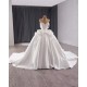 Luxury Crystal Wedding Dress Sleeveless 3D Flowers Bridal Gowns Custom Made 2024 Ball Gown