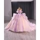 Luxury Lilac Quinceanera Dress Off Shoulder Crystal Sweet 15 Gowns 2025 Custom Made Vestidos De 15 Anos 