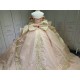 Luxury Pink Quince Dress 2025 Custom Made Vestidos De 15 Anos Halter Neck Sweet 15 Gowns With Bow