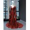 Luxury Burgundy Evening Dresses 2024 Prom Gown Sparkly Sequin Elegant Black Women Long Sleeve Wedding Party Formal Gowns