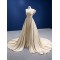 Luxury Champagne Mermaid Evening Dresses for Women Wedding Party Elegant Beading Formal Gowns 2024