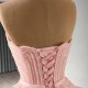 Luxury Dubai Pink Evening Dresses 2024 Sleeveless A Line Prom Arabic Formal Party Gowns