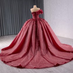 Luxury Lace Ball Gown Burgundy Quinceanera Dress 2024 Sleeveless Sweet 15 16 Dresses Party Gown Prom Cocktail Gown