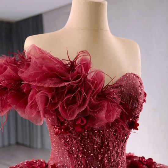 Luxury Lace Ball Gown Burgundy Quinceanera Dress 2024 Sleeveless Sweet 15 16 Dresses Party Gown Prom Cocktail Gown