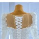 Luxury Long Ball Gown Tulle Wedding Dress Appliques Lace Long Sleeve Vintage Bridal Growns 2024