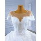 Luxury Pearl Mermaid Wedding Dresses Cape Sleeve Plus Size Wedding Gown Vestidos