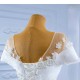 Luxury Pearl Mermaid Wedding Dresses Cape Sleeve Plus Size Wedding Gown Vestidos