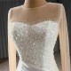 Luxury Plus Size Africa Mermaid Wedding Dress Sequined Bridal Gowns Scoop Neck Long Sleeve Pearl Vestido de novia 2025