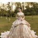 Luxury Rose Gold Quinceanera Dress Sequins Sweet 16 Gown Long Sleeve Birthday Vestido De 15 Anos