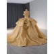 Luxury Sequin Gold Quinceanera Dress Sweetheart Neck Ball Gown Party Dress Robe De Prom Dress Customize