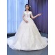 Luxury Sequins Wedding Dress For Women Princess Ball Gown Long Sleeve Bridal Gowns Robe De Mariee