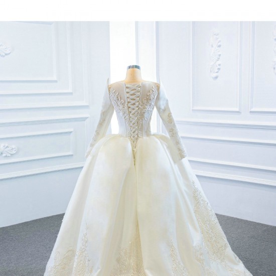 Mermaid Long Sleeve Wedding Dress 2024 Bridal Gown Lace Appliques Vestido de Novia