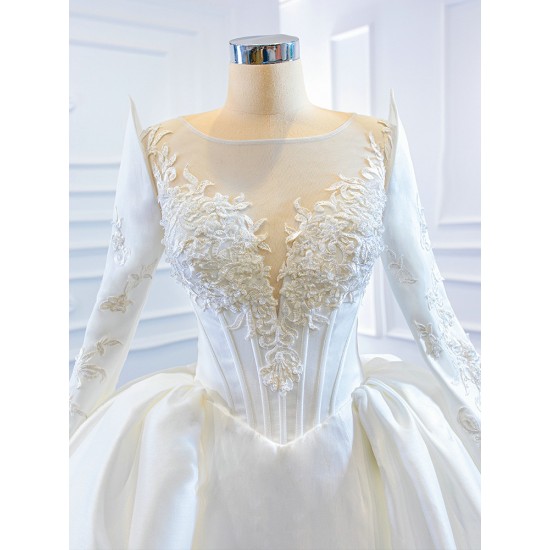 Mermaid Long Sleeve Wedding Dress 2024 Bridal Gown Lace Appliques Vestido de Novia