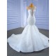 Mermaid Long Wedding Dress Cape Sleeve Bridal Gowns For Women Scoop Neck Vestido de novia 2024