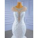 Mermaid Long Wedding Dress Cape Sleeve Bridal Gowns For Women Scoop Neck Vestido de novia 2024