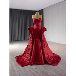 Mermaid Red Prom Dresses Sweetheart Neck Homecoming Dress Women Outfit Formal Occasion Party Gowns