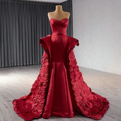 Mermaid Red Prom Dresses Sweetheart Neck Homecoming Dress Women Outfit Formal Occasion Party Gowns