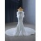 Mermaid Wedding Dress For Women Detachable Sleeve Vestido De Novia Backless Bridal Gown Court Train