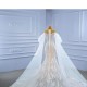 Mermaid Wedding Dress Sleeveless Bridal Gown Cape Sleeve Princess Bride Gown Vestido De Noiva