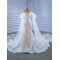 Mermaid Wedding Dress Sleeveless Bridal Gown Cape Sleeve Princess Bride Gown Vestido De Noiva