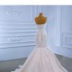 Mermaid Wedding Dress Sleeveless Strapless Bridal Backless Lace Appliques Vestido de novia 2024 With Cape