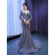 Mermaid Women Prom Dresses Sequin Long Sleeves Formal Evening Dress Wedding Special Occasion Gowns