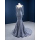 Mermaid Women Prom Dresses Sequin Long Sleeves Formal Evening Dress Wedding Special Occasion Gowns