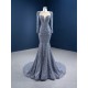 Mermaid Women Prom Dresses Sequin Long Sleeves Formal Evening Dress Wedding Special Occasion Gowns