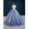 Misty Blue Color Quinceanera Dress Lace Up Women Vestidos De 15 Anos Cape Sleeve Cocktail Dresses Vestidos De Baile